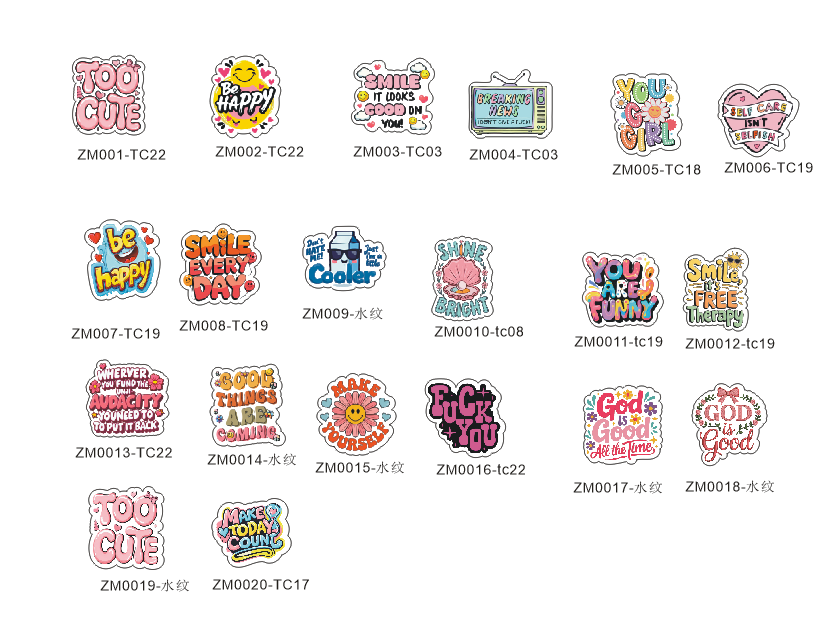 标语文字---glitter acrylic slogan pieces，Selectable Base Color(Order Online Now)4cm